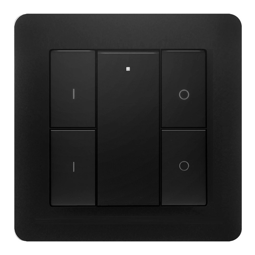 Afbeelding Draadloze Zigbee schakelaar van EcoDim - Geschikt voor 2 groepen - Zwarte kleur door Wifilampkoning.nl