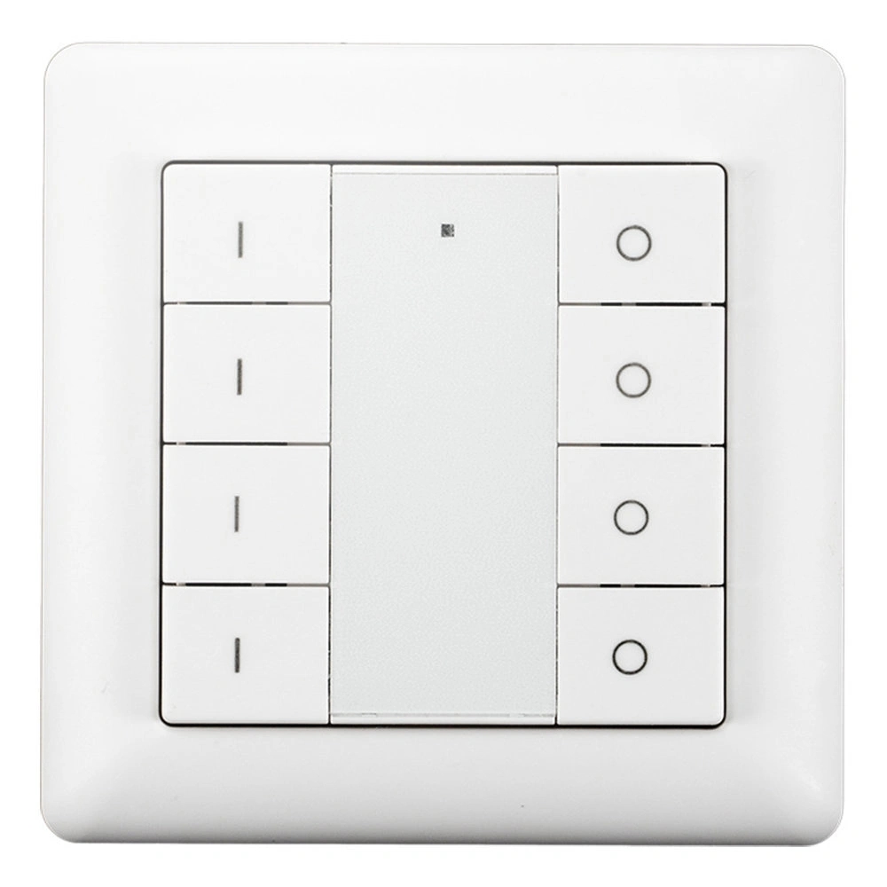 Afbeelding Draadloze Zigbee schakelaar van EcoDim - Geschikt voor 4 groepen - Witte kleur door Wifilampkoning.nl