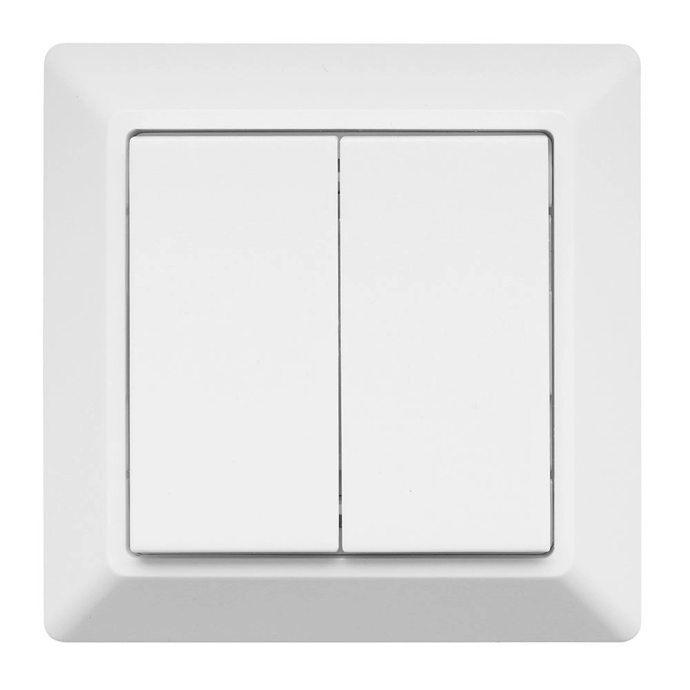 Afbeelding Draadloze Zigbee schakelaar wit van EcoDim - Friends of Philips Hue - Geschikt voor 2 groepen door Wifilampkoning.nl