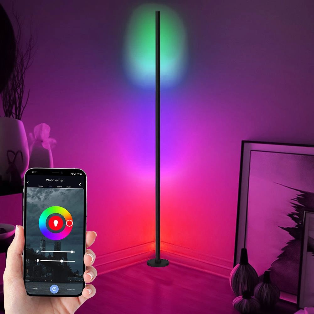Tuya vloerlamp met dreamcolor ledstrip - inclusief afstandsbedieningtuya vloerlamp met dreamcolor ledstrip - inclusief afstandsbediening