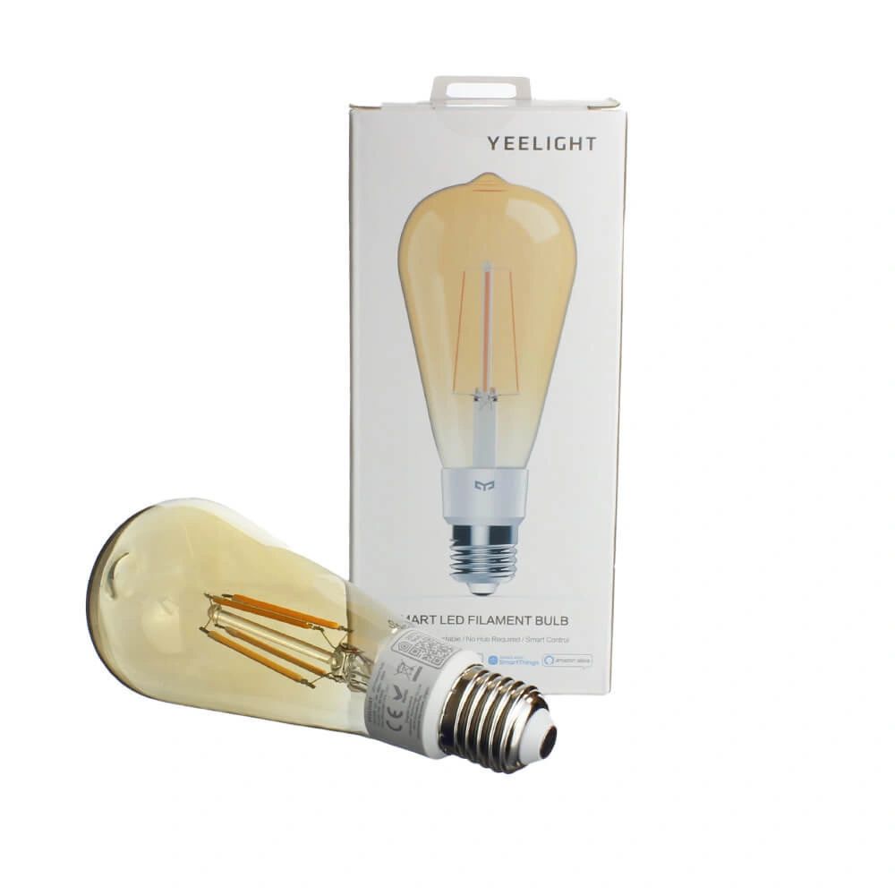 Afbeelding Yeelight slimme filament led lamp ST64 amberkleurig - E27 fitting - Warm Witte lichtkleur door Wifilampkoning.nl