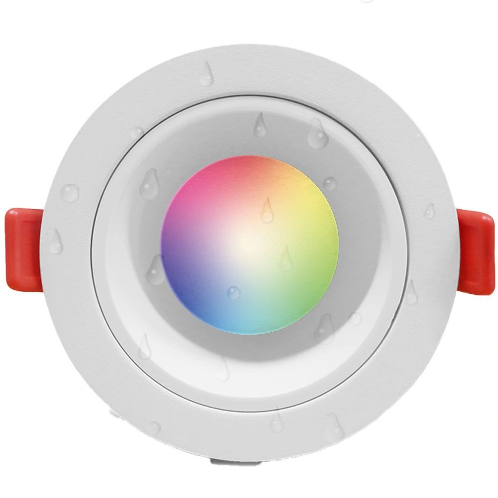 Zigbee 3.0 led downlight pro RGBWW inbouwspot - 6w - alternatief voor hue spotszigbee 3.0 mesh led downlight pro RGBWW inbouwspot ip54 - 6w - alternatief voor hue spots