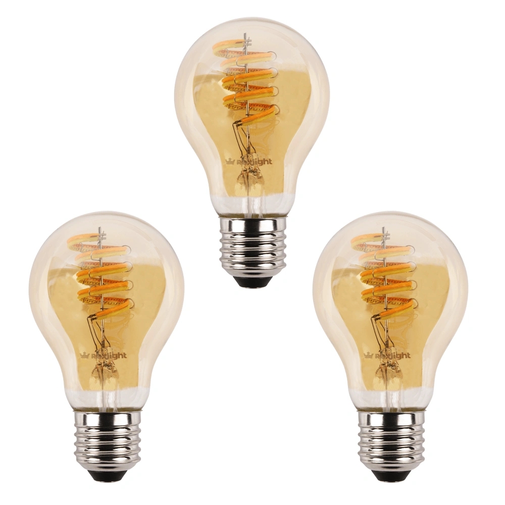 Zigbee e27 spiraal filament lamp dual white a60 amberkleurig voordeelset van 3