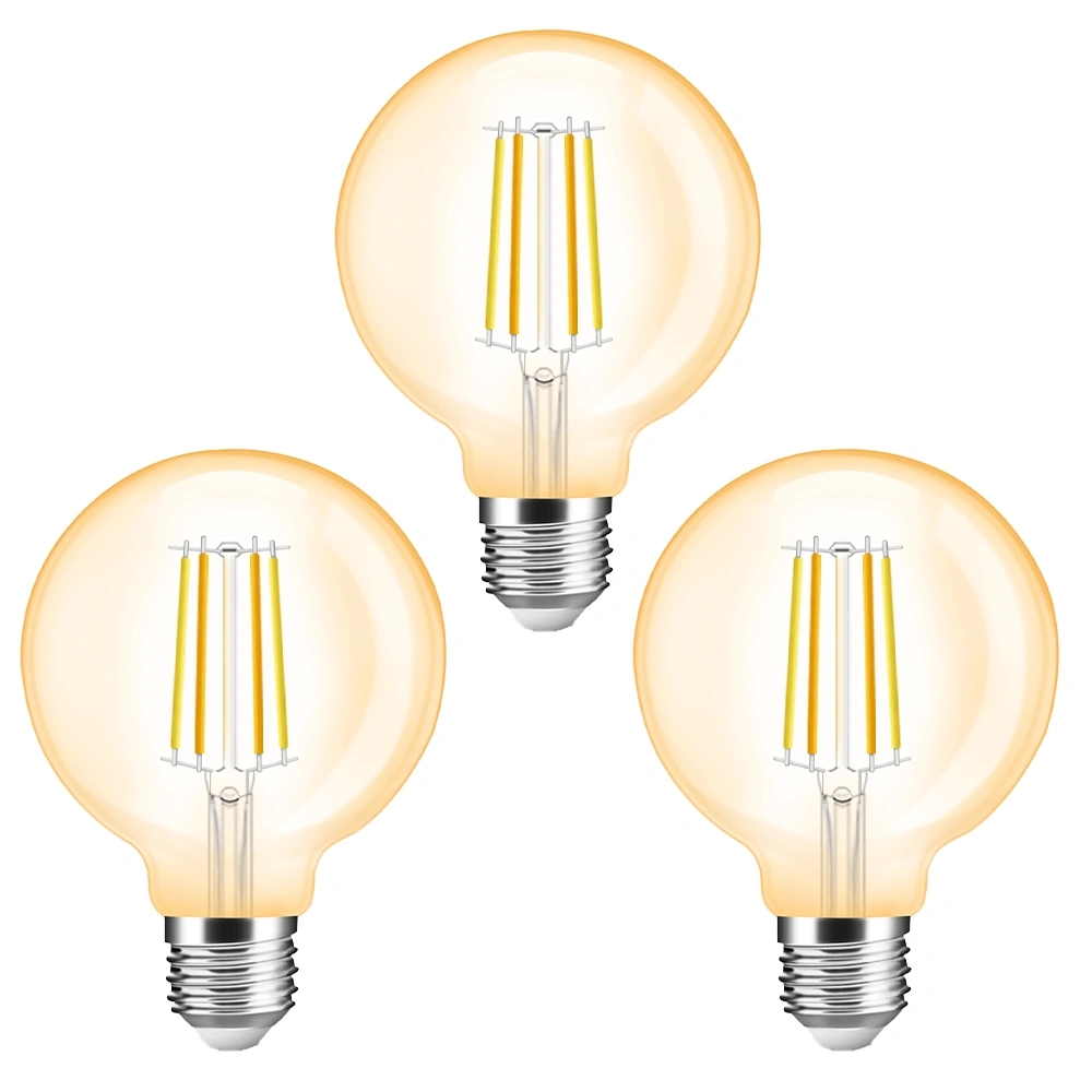 Zigbee led filament lamp dual white 7w e27 fitting amberkleurig voordeelset van 3