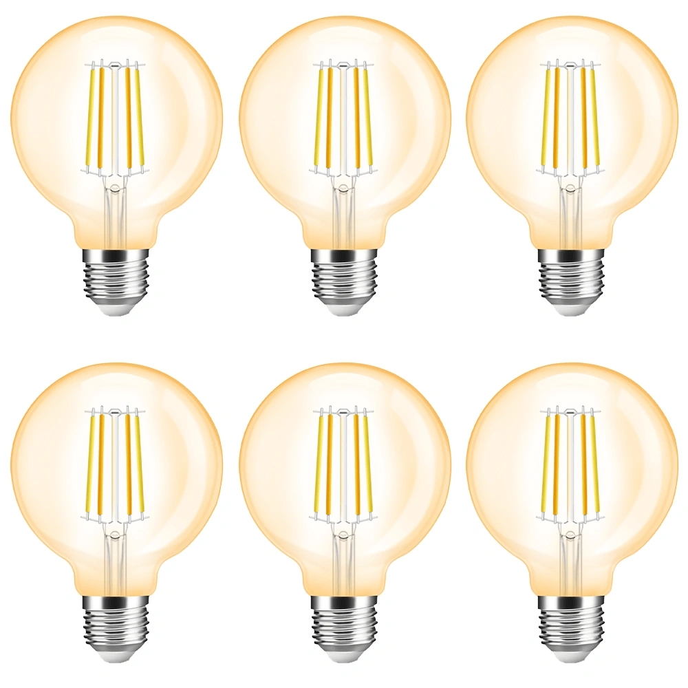 Zigbee led filament lamp dual white 7w e27 fitting amberkleurig voordeelset van 6