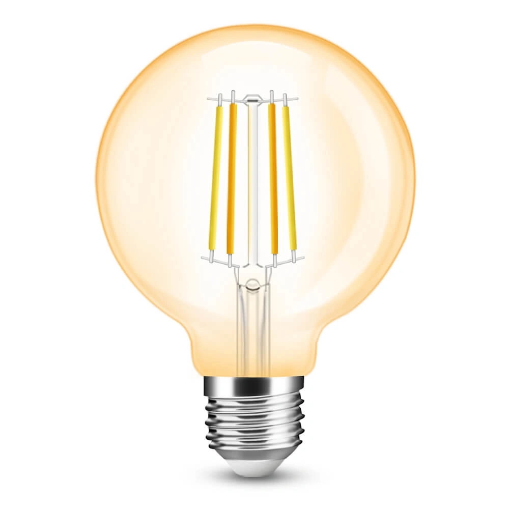 Zigbee led filament lamp dual white 7w e27 fitting amberkleurig