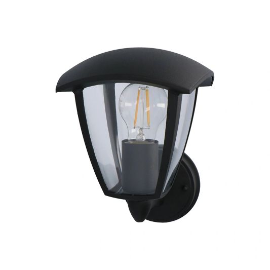 Klassieke zwarte wandlamp voor buiten met E27 Milight slimme verlichting led lamp