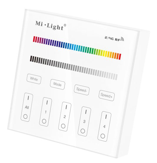 Milight 4-zone RGB/RGBW afstandsbediening paneel touch op batterij