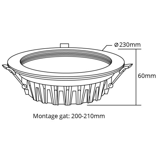 Milight RGBWW LED downlight inbouwspot - 25 Watt