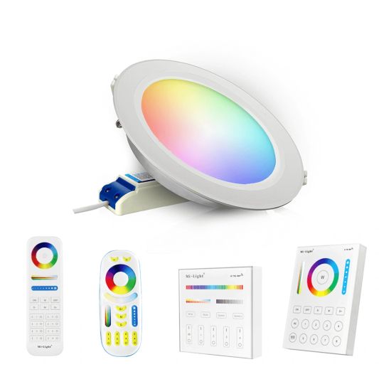 Milight RGBWW led inbouwspot set 12 Watt met afstandsbediening