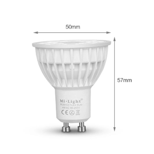 Milight starterspakket 7: 3x GU10 RGBWW Wifi spot met Wifi module Ibox2