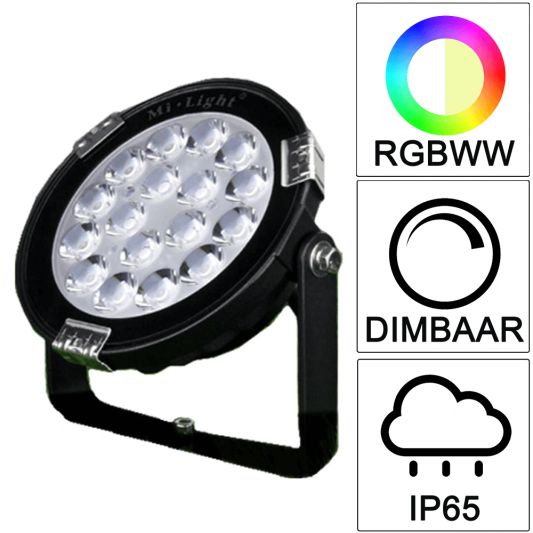 Milight WIFI LED tuinspot RGBWW set - 9 Watt