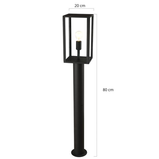 Moderne staande lamp voor buiten met E27 Zigbee filament led lamp