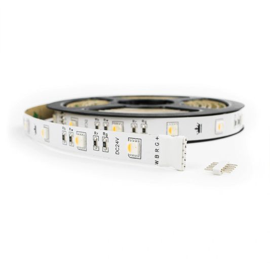 RGBWW premium led strip per meter inclusief controller en voeding 30-40 meter