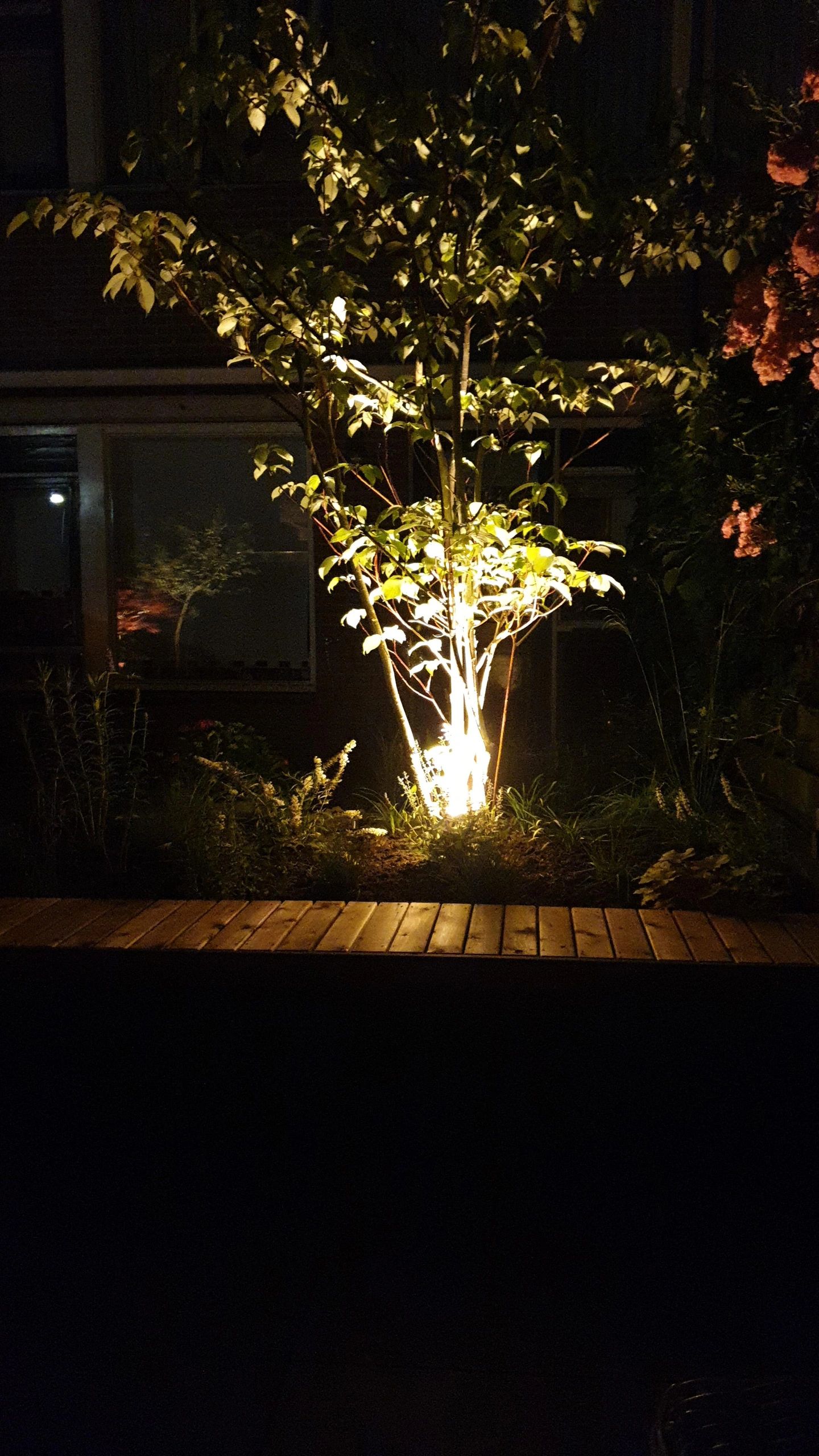 Zwarte wandlamp voor buiten met Zigbee GU10 spot - Recht